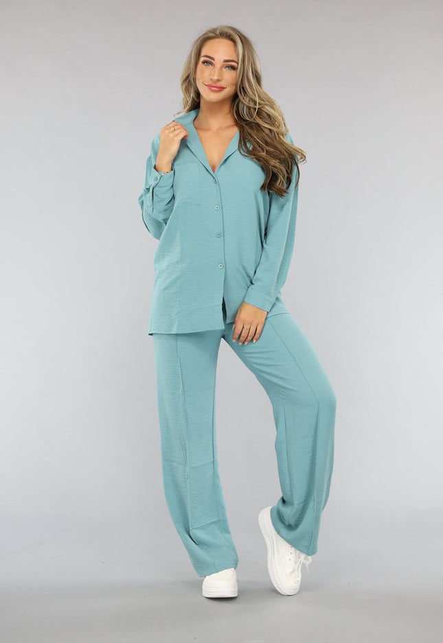 OP=OP.01.S Elastische Turquoise Two Piece