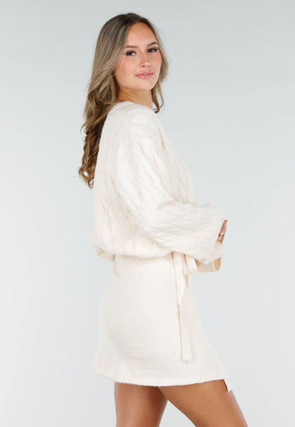OP=OP.02.NL Beige Oversized Stretch Kabeltrui