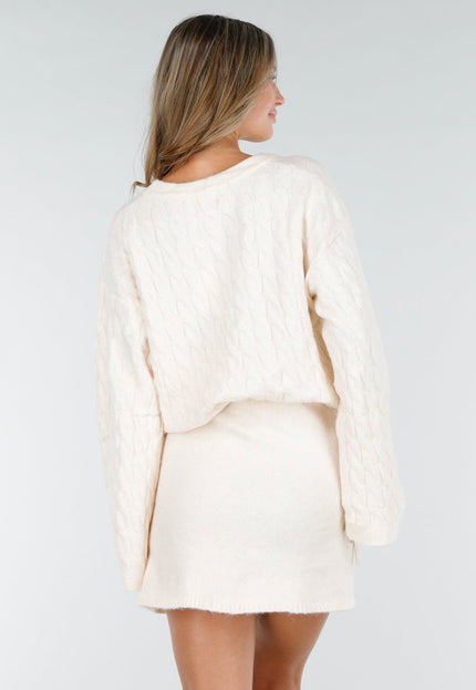 OP=OP.02.NL Beige Oversized Stretch Kabeltrui