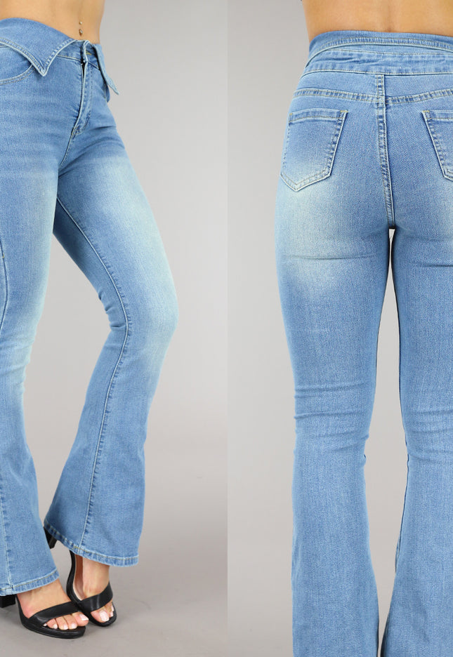 OP=OP.02.NL Blauwe Flared Jeans