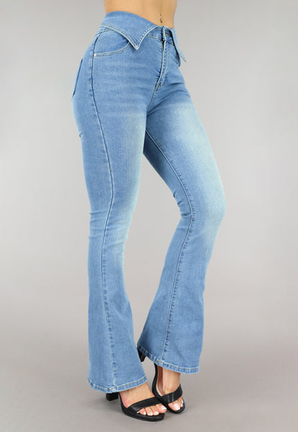 OP=OP.02.NL Blauwe Flared Jeans