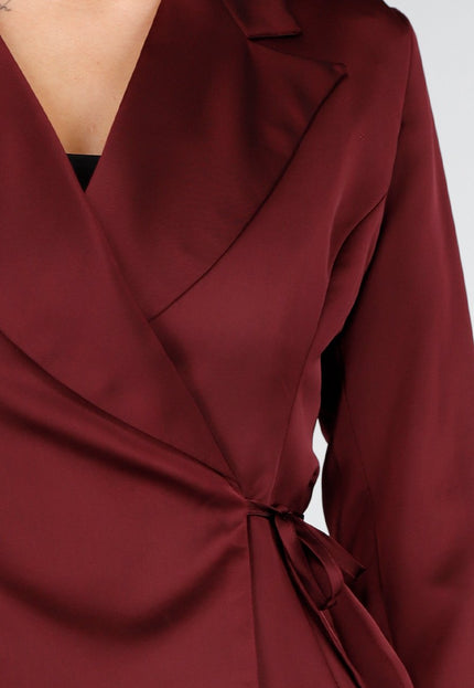 OP=OP.03.R Bordeauxrode Wrap Blazer