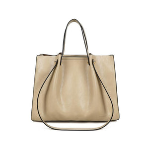 OP=OP.07.NL Beige Shopper Tas met Hengsels