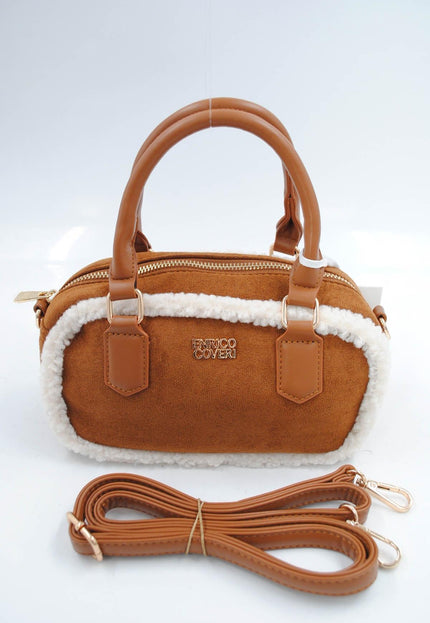 OP=OP.07.NL Cognac Boucle Handtas