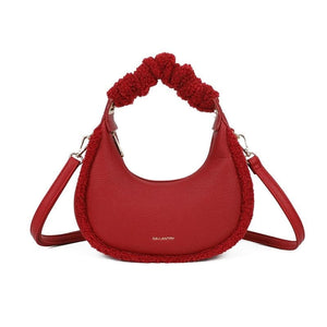 OP=OP.07.NL Rode Teddy Look Handtas
