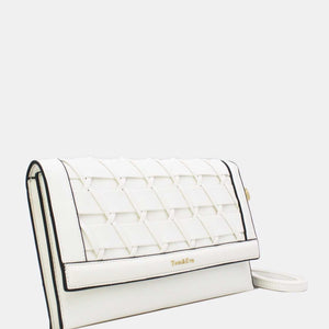 OP=OP.07.NL Witte Clutch met Schouderband
