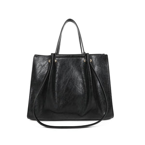 OP=OP.07.NL Zwarte Shopper Tas met Hengsels
