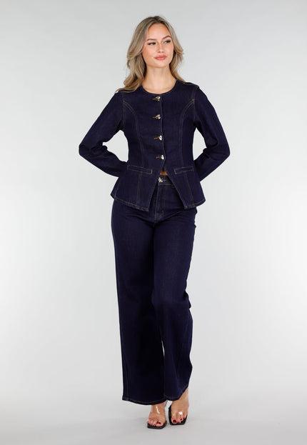 OP=OP.08.NL Donkerblauwe Denim Blazer