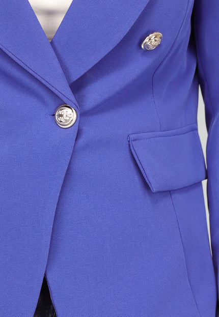 OP=OP.08.S Blazer met Knopen in Royaal Blauw