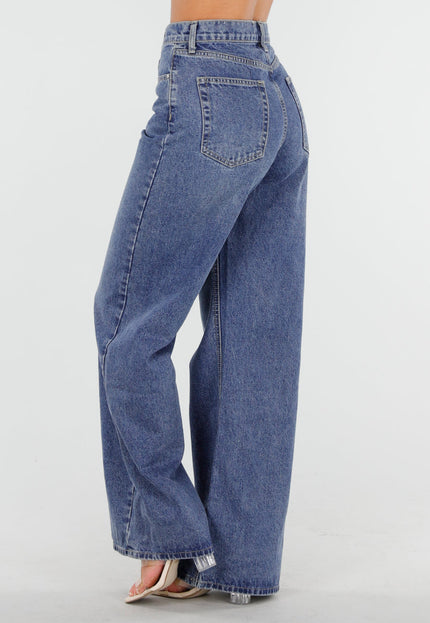 OP=OP.09.NL Donkerblauwe Wide Leg Jeans