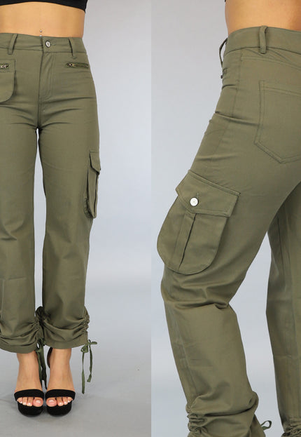 OP=OP.09.NL Tall Legergroene Straight Leg Cargo