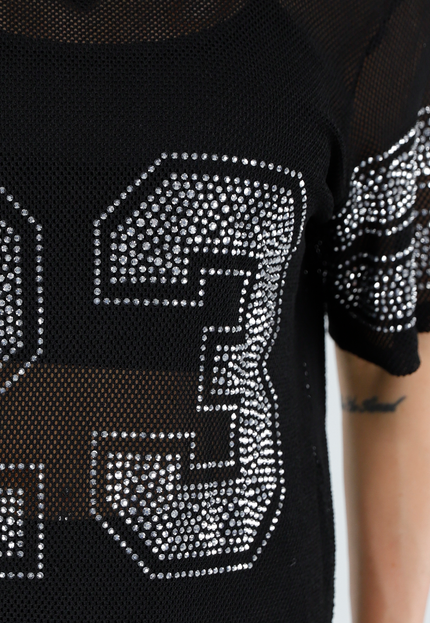 OP=OP.09.NL Zwarte Jersey T-Shirtjurk