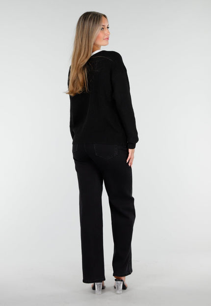 OP=OP.10.NL Cardigan Zwart met Strikken