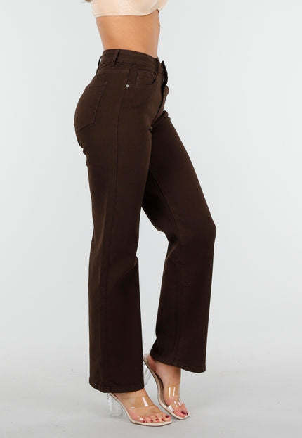 OP=OP.10.NL High Waist Jeans Bruin Stretch