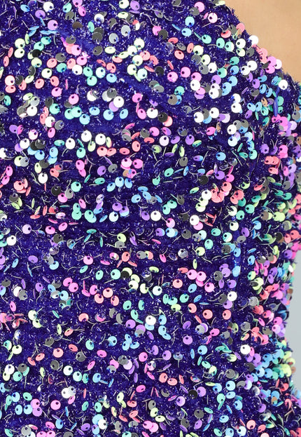 OP=OP.10.NL One Shoulder Multicolor Sequin Jurkje