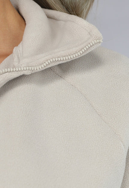 OP=OP! Cropped Fleece Vest met Hoge Kraag