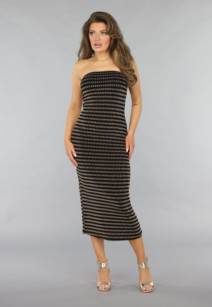 OP=OP! Gouden Lage Sandaletten met Brede Band