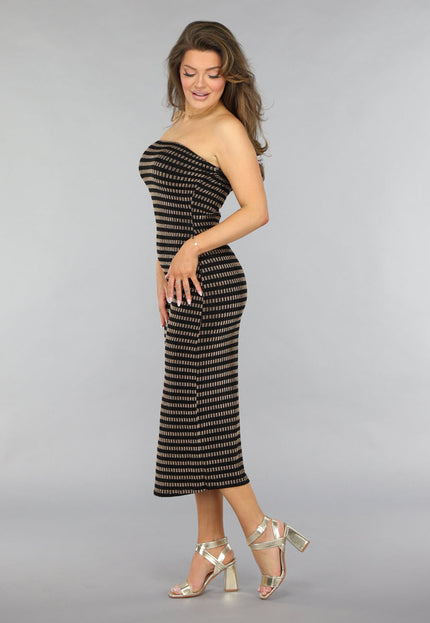 OP=OP! Gouden Lage Sandaletten met Brede Band