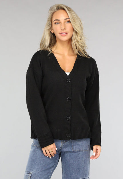 OP=OP! Korte Zwarte Fijn Gebreide Cardigan