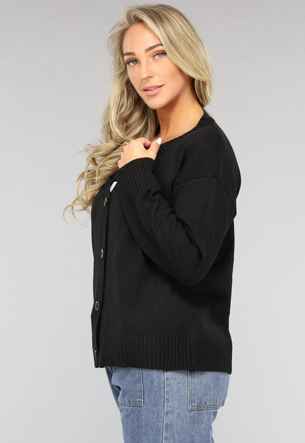 OP=OP! Korte Zwarte Fijn Gebreide Cardigan