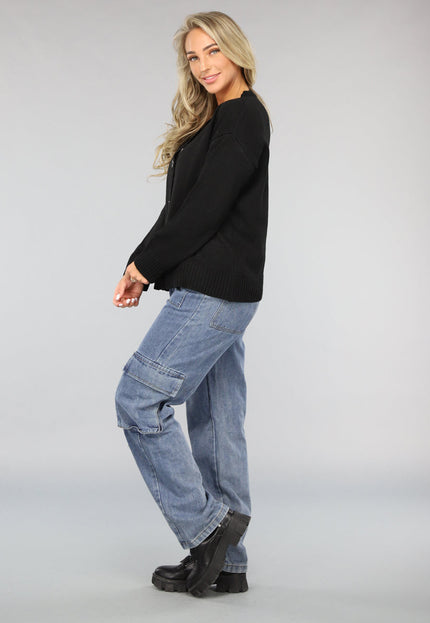 OP=OP! Korte Zwarte Fijn Gebreide Cardigan