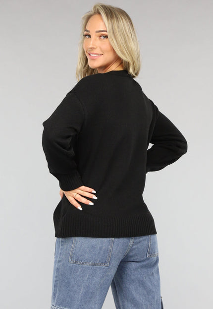 OP=OP! Korte Zwarte Fijn Gebreide Cardigan