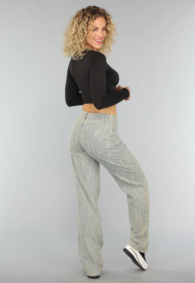 OP=OP! Zwarte Basic Longsleeve Crop Top