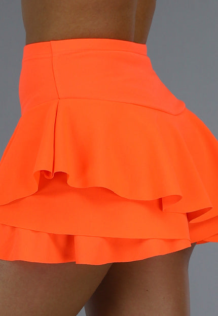 OP=OP! Geplooide Neon Oranje Skort