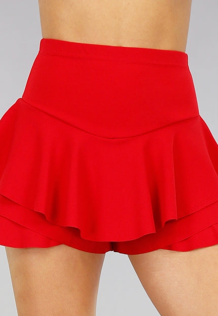 Geplooide Rode Skort