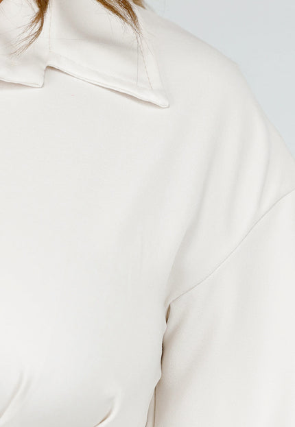 OP=OP! Beige Overhemdjurk met Korset