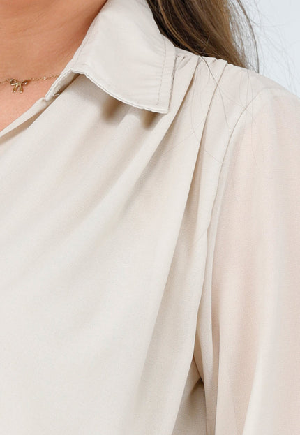 OP=OP! Elegante Beige Body met Mouwen