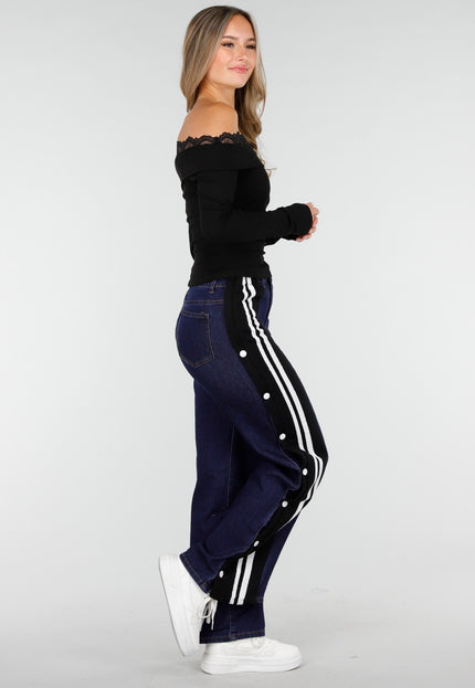 OP=OP.14.NL Zwarte Off-Shoulder Top met Kant