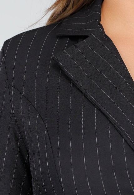 OP=OP! Zwarte Pinstripe Blazerjurk