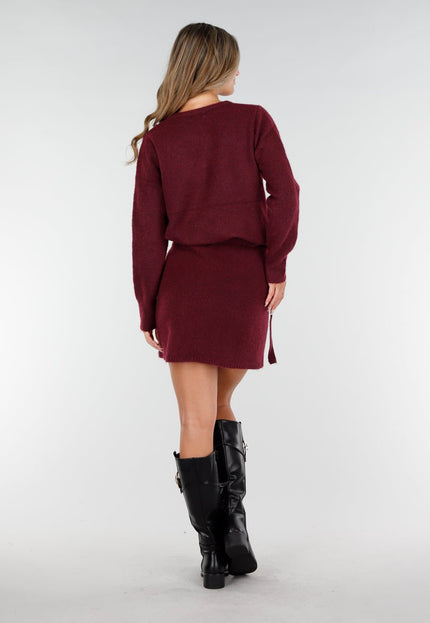 OP=OP.14.R Rood Gebreid Vest