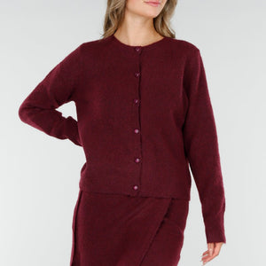 OP=OP.14.R Rood Gebreid Vest