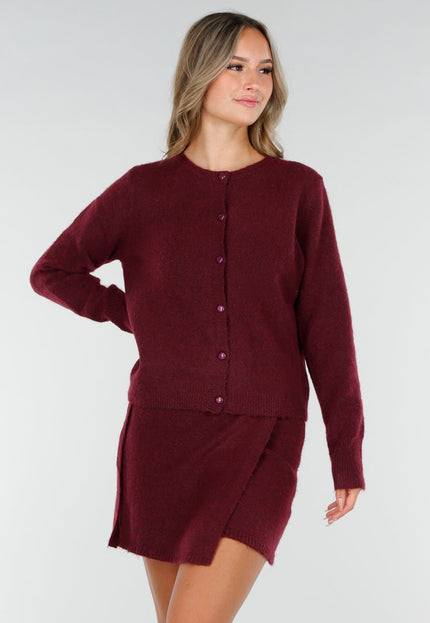 OP=OP.14.R Rood Gebreid Vest