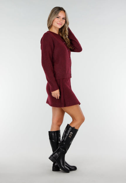 OP=OP.14.R Rood Gebreid Vest