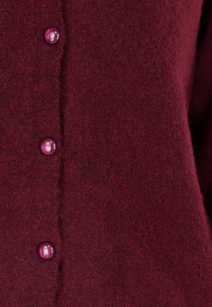 OP=OP.14.R Rood Gebreid Vest
