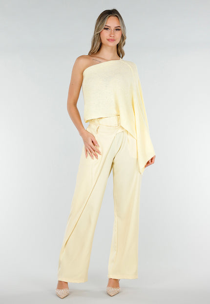 OP=OP.15.NL Butter Yellow One Shoulder Top