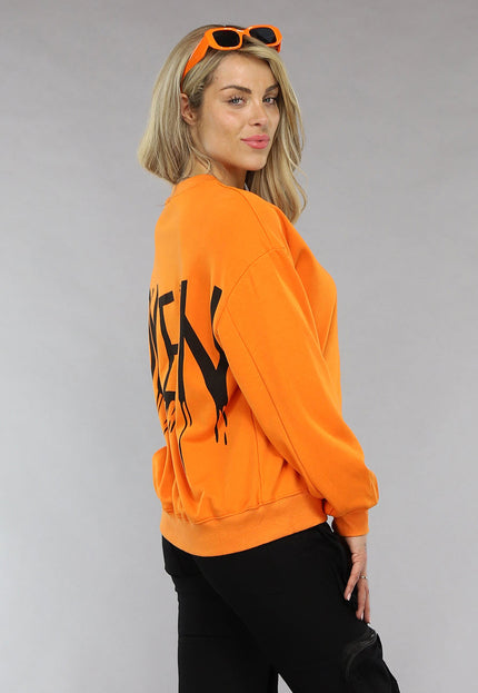 OP=OP! Oranje Sweater met Queen Print