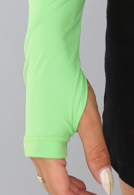 OP=OP! Groene Longsleeve Stretch Croptop