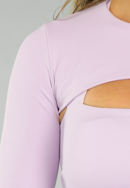 OP=OP! Kort Lila Overshirtje met Duimgaten