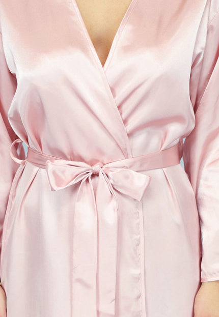 OP=OP.15.S Satin Look Kimono Lang in Rosé