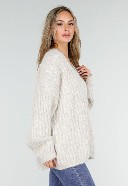 OP=OP.18.NL Beige Gebreid Vest