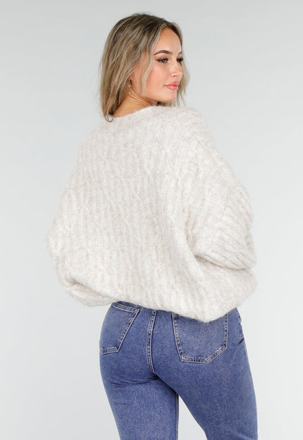 OP=OP.18.NL Beige Gebreid Vest