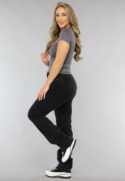 OP=OP.18.NL Grijs Korte Mouwen T Shirt met Stretch