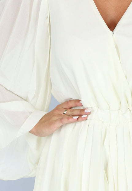 OP=OP.19.NL Ecru Plissé Playsuit