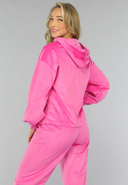 OP=OP! Roze Velvet Wide Leg Huispak