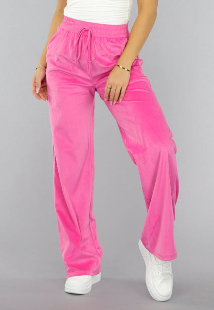 OP=OP! Roze Velvet Wide Leg Huispak