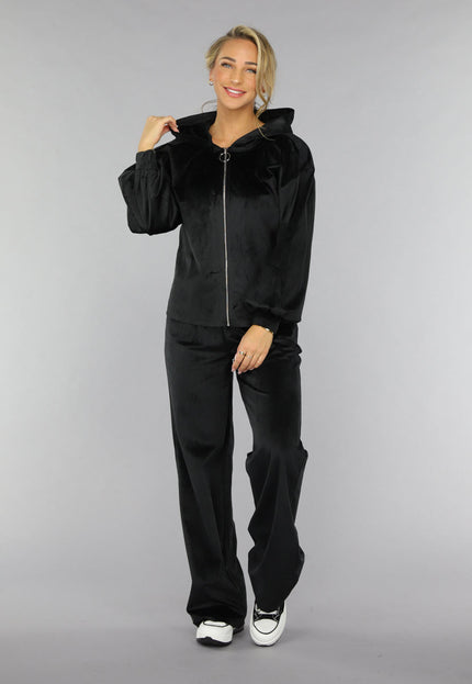 OP=OP! Zwart Velours Wide Leg Huispak